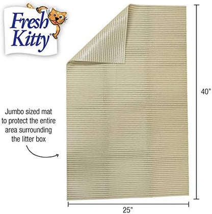 Fresh Kitty Durable XL Jumbo Foam Litter Mat – BPA and Phthalate Free, Water Resistant, Traps Litter from Box, Scatter Control, Easy Clean Mats 40"x25" (9027) - Image 5
