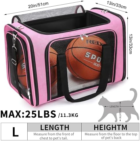 Soft-Sided Cat/Dog/Pet Carrier, Collapsible Pets Travel Carriers - Image 3