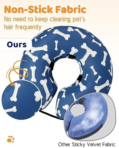 Supet Inflatable Dog Cone Alternative After Surgery - Neck Donut Recovery E-Collar for Neuter - Soft Cone for Small, Medium, Large Dogs - Image 4