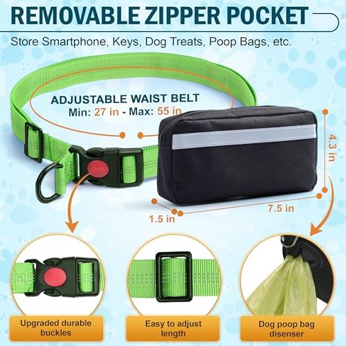 Hands Free Dog Leash for 2 Dogs, Waist Leash with Dual Bungee - Image 5