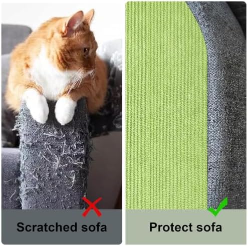 Cat Scratch Couch Furniture Protector from Cat Claws, Green, 78.7x15.8In - Image 4
