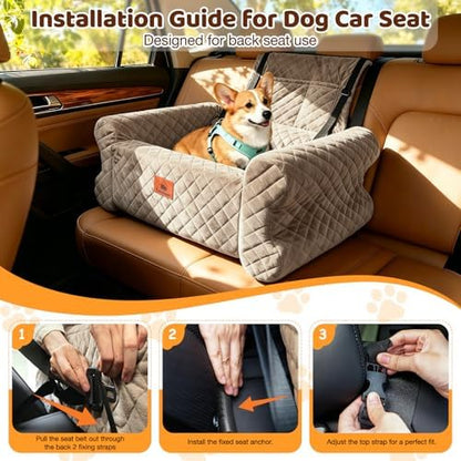 Dog Car Seat for Medium/Large Dogs up to 60LBS Memory Foam Dog Booster Seat - Image 5