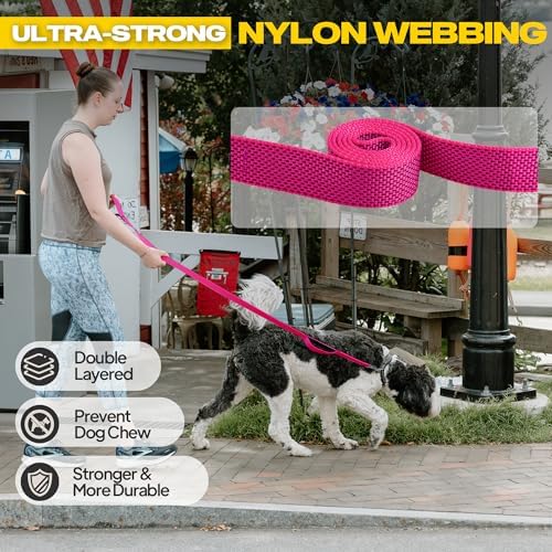 Fida 10 FT Heavy Duty Dog Leash, Dual Padded Handles for Medium Large Dogs - Image 3