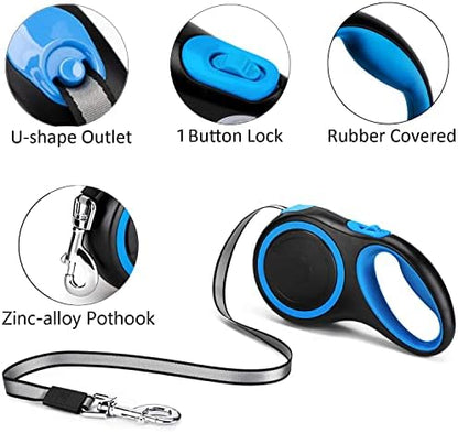 Segarty 26 Ft Retractable Dog Leash, 8m Retractable Leash for Medium Larger Dogs Up to 110 Lbs, 1 Button Break & Lock, 360 Tangle-Free, Heavy Duty Long Dog Lead for Training Running Walking - Image 2
