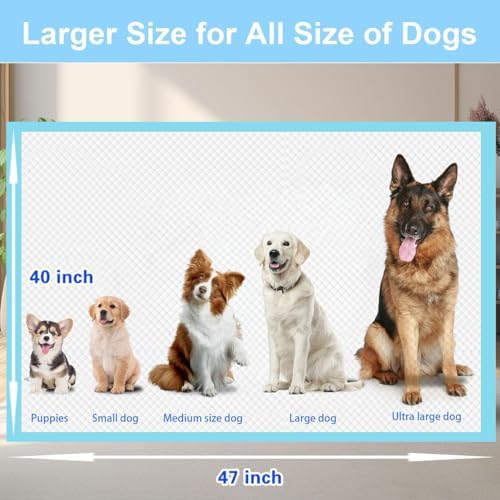 Dog Pee Pads, Super Absorbent Puppy Pads Disposable Dogs Training Pads, Quick Drying Leak-Proof Dog Potty Pads for Doggies Puppies Cats ( 40"x47" 40 Count) - Image 4