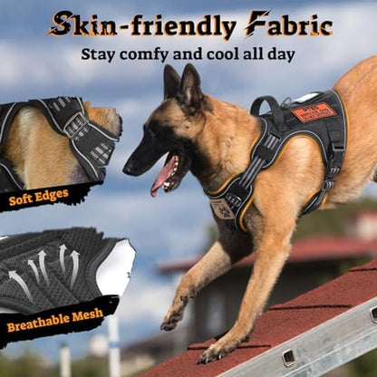 rabbitgoo Tactical Dog Harness for Large Dogs, No Pull Service Pet Vest - Image 4