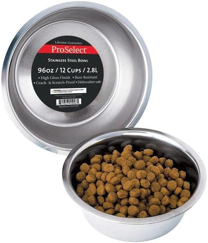 ProSelect Stainless Steel Classic Dog Bowl, 2-Quart