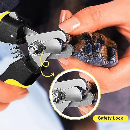 Candure Dog Nail Clippers for Pet Grooming - Professional Cat Nail Trimmers Suitable for Small to Medium Breeds with a Safety Guard & Nail File - Image 4