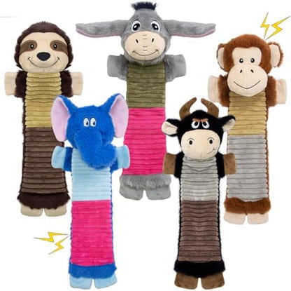 No Stuffing 5 Pack Dog Squeaky Toys, Chew with Crinkle to Large Puppy by Unknown