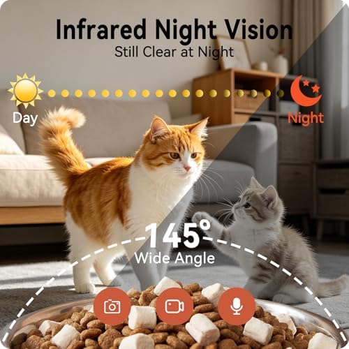 Automatic Cat Feeder with 2K Camera: 5G WiFi Automatic Dog Feeder - Image 3