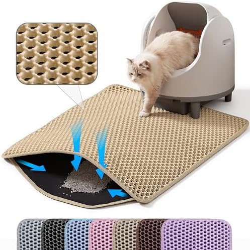 Cat Litter Mat, Double Layer Honeycomb Litter Box Mat by Petinstinct