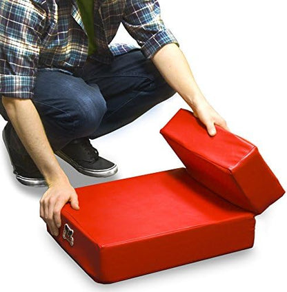 Weebo Pets Smooth Steps Folding Leather Pet Stairs (Red) - Image 3