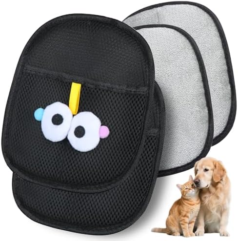 Pet Hair Removal Glove for Cats & Dogs 2PCS, Reusable and Washable Pet Hair Remover Tool for Clothing, Couch, Carpet, Car Seat by Unknown