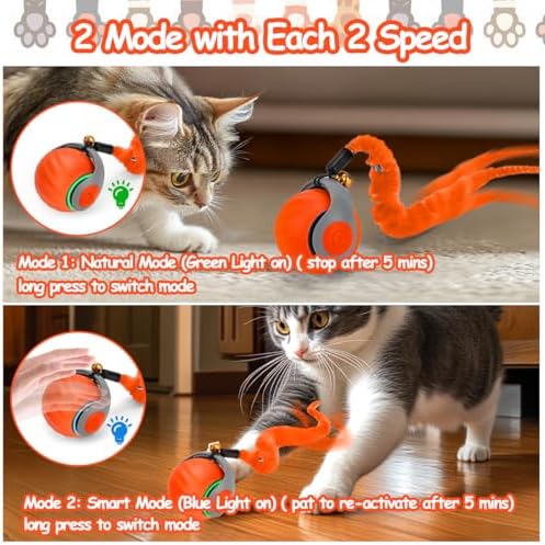 2PCS Interactive Cat Toy Ball, Rechargeable Cat Toys for Indoor Cats - Image 3