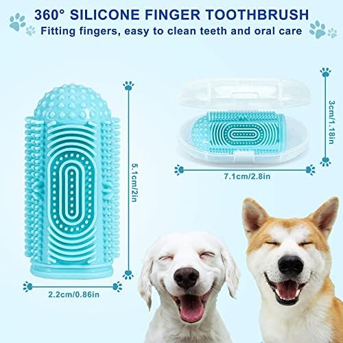 Dog Toothbrush 4 Pack Dog Tooth Brushing Kit Dogs Finger Toothbrush for Teeth Cleaning & Dental Care Cat Toothbrushs Doges Tooth Brush Puppy toothbrushs Pet Toothbrushes Finger Brush - Image 6