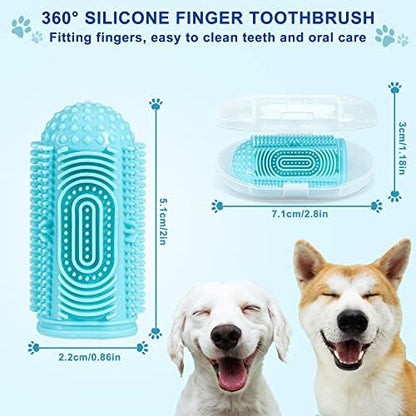 Dog Toothbrush 4 Pack Dog Tooth Brushing Kit Dogs Finger Toothbrush for Teeth Cleaning & Dental Care Cat Toothbrushs Doges Tooth Brush Puppy toothbrushs Pet Toothbrushes Finger Brush - Image 6