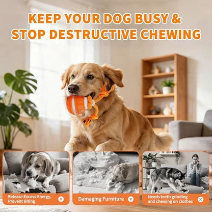 Dog Toys, Interactive Dog Toys, Automatic Interactive Dog Ball, 3 Modes Motion Activated Dog Balls for Medium Large Dogs, Type-C Rechargeable & Bite-Resistant (Orange01) - Image 5