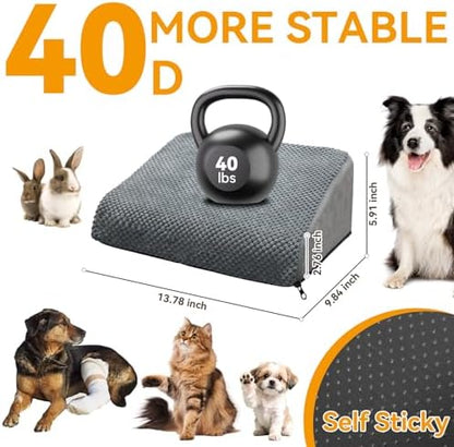 3-Pack Dog Ramp for Stairs, 40D High-Density Foam Pet Steps with Gentle 20°Slope for Staircase Stairs, Non-Slip Puppy Ramp for Small, Senior & Injured Dogs - Image 2