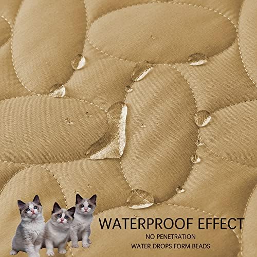 Ameritex Waterproof Pet Bed Cover Anti-Slip Dog Bed Blanket for Sofa and Furniture Waterproof New Pattern Design (Sand, 30x90 Inch (Pack of 1)) - Image 3