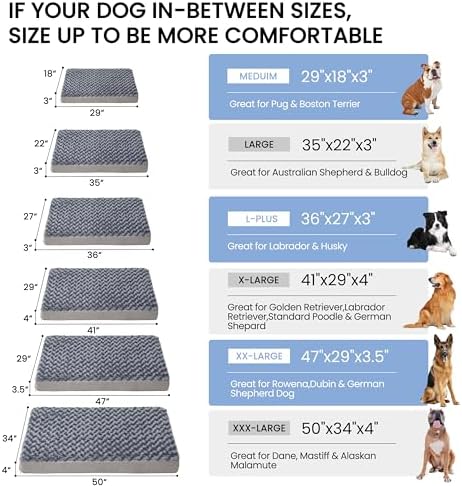 Orthopedic Memory Foam Bed for Large Dogs, Waterproof Cooling Pet Mats for Crate with Removable Washable Cover,Ideal for Arthritic Dogs (Large plus-36"x 27" x 3", Rose Plush) - Image 6
