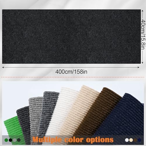 Cat Scratch Furniture Protector - 158" x 15.8" Trimmable Self-Adhesive Cats Claws Scratch Pads, DIY Cat Climbing Couch Protector for Scratch Post Cat Tree Replacement Indoor (Black) - Image 2