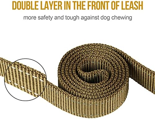 OneTigris No-Pull Dog Leash with Handle for Medium Large Dogs(Brown, 4FT) - Image 4