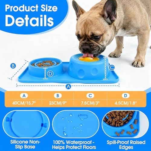 Slow Feeder Dog Bowls for Liquid/Dry Food, Bone Broth Dog Lick Bowl 380ML - Image 6