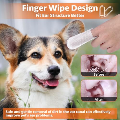 OBSEDE Ear Finger Wipes for Dogs & Cats, 120 Count, Alcohol Free Pet Care - Image 3