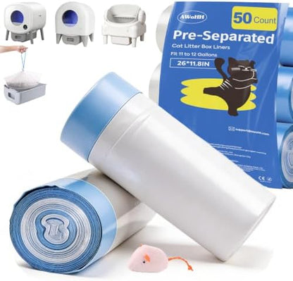 50 Count Drawstring Cat Litter Bags for Automatic Litter Boxes by Unknown