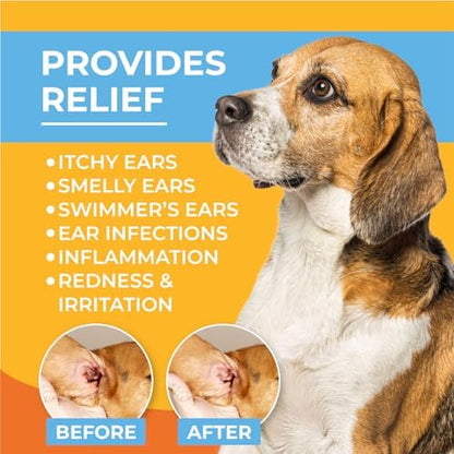 Paw Science Dog Ear Cleaner - Cat & Dog Ear Infection Treatment - Medicated Pet Ear Wash, Flush, and Cleaning Solution for Dogs and Cats - Remedy for Itchy Yeast Relief - Image 3