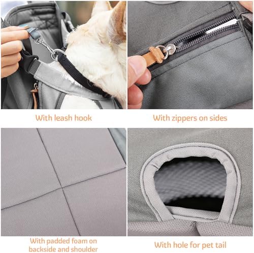 Dog Backpack Carrier Small Dog Backpack, Pet Dog Front Backpack Legs Out Chest Carrier for Small Dogs, Cat Backpack Carrier Dogs Travel Back Pack Hands-Free Hiking Bike Motorcycle (Size:11–19 lbs) - Image 4