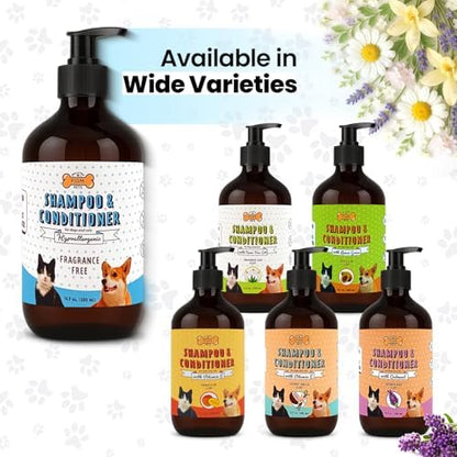 POM Pets 2-in-1 Organic Dog Shampoo & Conditioner – Itchy Skin Relief, Dog Deshedding, Detangles Fur, Cat Shampoo, Paw Cleaner for Dogs, Natural Coat Defense Formula - Image 7