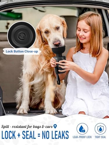 lesotc Dog Water Bottle, Portable Water Dispenser with Travel Water Bowl, Leak Proof Pet Travel Squeeze Bottle, Puppy Essentials Dog Stuff Accessories for Outdoor Walking, Hiking, Camping - Image 4