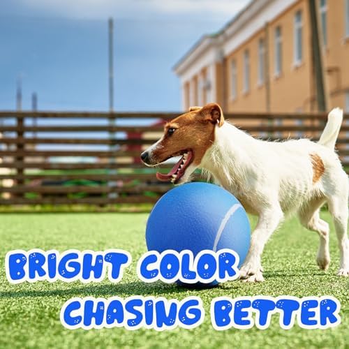 Banfeng Big Tennis Ball for Dogs, Giant Dog Tennis Ball Toy Large Outdoor Sports Gift for Small Medium Large Dog (Blue, 9.5 inch) - Image 5