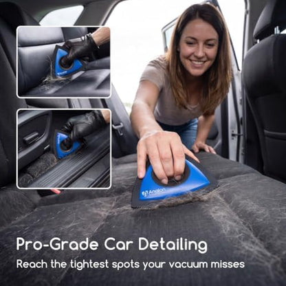 Analan Mini Pet Hair Remover for Car Detailing Dog Hair Tool(Royal Blue) - Image 2