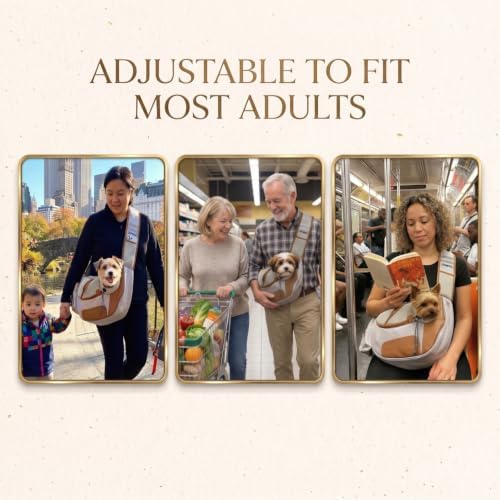 Dog Sling Carrier - Hands-Free Small Dog & Cat Carrier Bag - Image 5