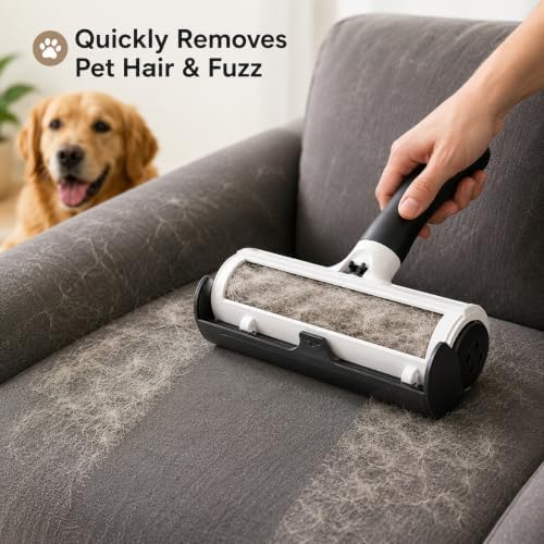 Navors Pet Hair Remover Roller, Reusable Self-Cleaning Pet Hair Roller for Dogs & Cats, Fur Remover for Couch, Furniture, Carpet, Bedding, Rugs & Sofa - Image 6