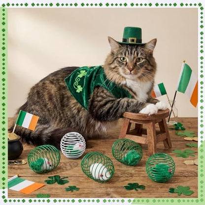 Jecery 5 Pcs Cat Toys Spring,Mouse,Green - Image 5