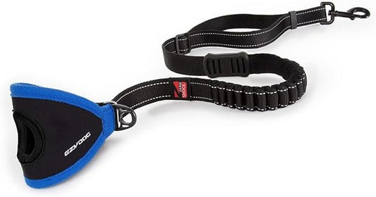 EzyDog Handy 48 Bungee Dog Leash - The Best Hands-Free Running Leash Training Lead with Superior Control and Reflective Stitching - Zero Shock Shock-Absorbing Technology (Adjustable 36” - 48”, Black)