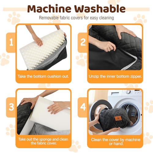 Dog Car Seat for Medium/Large Dogs up to 60LBS Memory Foam Dog Booster Seat - Image 6