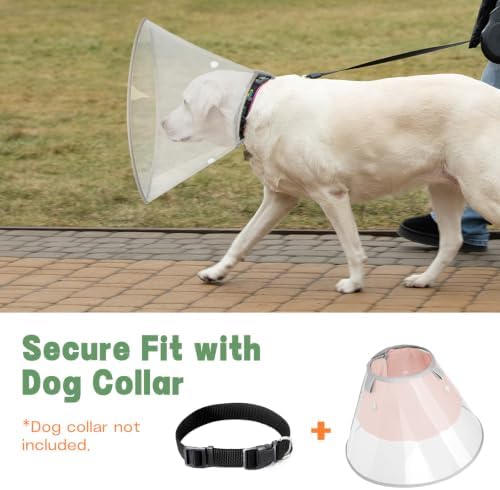 Dog Cone Collar with Soft Liner to Stop Licking, Elizabeth Recovery Collar After Surgery for Large Medium Dogs, Comfortable Pet Head Cone Alternative for Neutering Spay Injury - Image 5