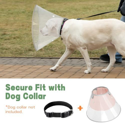 Dog Cone Collar with Soft Liner to Stop Licking, Elizabeth Recovery Collar After Surgery for Large Medium Dogs, Comfortable Pet Head Cone Alternative for Neutering Spay Injury - Image 5