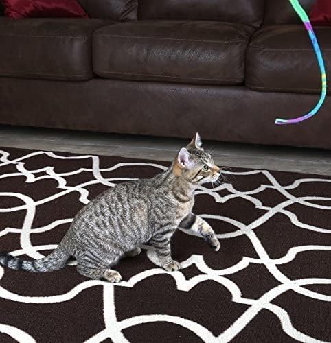 CAT DANCER-Cat Charmer Wand,Teaser-Cat & Kitten Toy! Color:Rainbow Size:Pack of 3