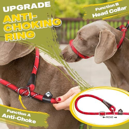 Fida Durable Slip Lead Dog Leash, 6 FT x 1/2" Dog Training Leash, Red - Image 3