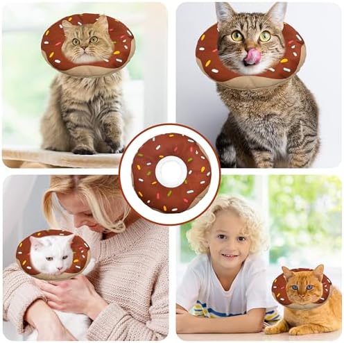 Seyezo Cat Cone Collar Soft, Adjustable Cat Recovery Cone, WaterproofBrown - Image 7