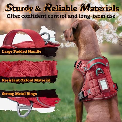 rabbitgoo Tactical Dog Harness for Small Dogs, No Pull Service Pet Vest - Image 5