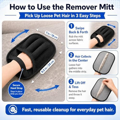 NVNAN 3 PCS Pet Hair Removal Glove and Pet Hair Remover - Image 7