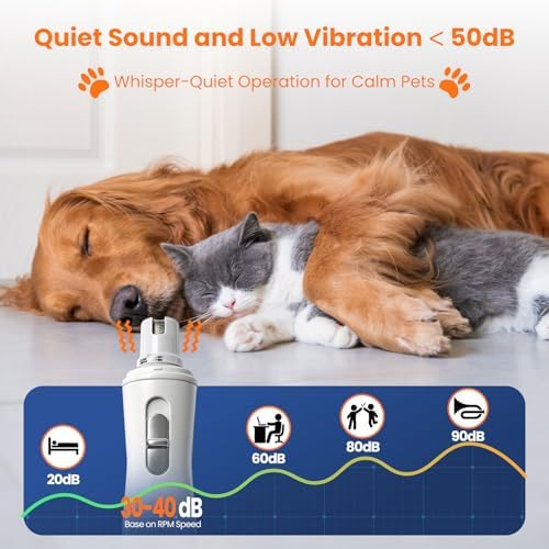 Tife Dog Nail Grinder for Dogs and Cats, Quiet Rechargeable - Image 5