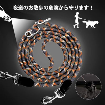 Hands-Free Dog Leash - Multifunctional Reflective Waist and Crossbody Training Leash for Walking and Running - Adjustable Nylon Double Leashes for Small, Medium, Large Dogs - Image 5