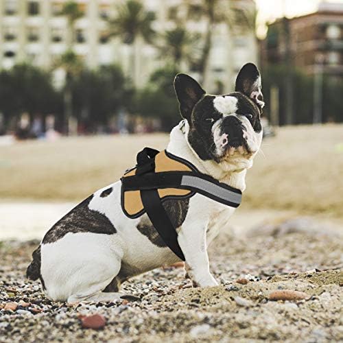 Dog Harness, No-Pull Reflective Dog Vest, Breathable Adjustable Pet Harness with Handle for Outdoor Walking - No More Pulling, Tugging or Choking (Army Yellow, S) - Image 4